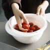 AD-BCrbgen Multifunctional drain basket Colander Fruit & Vegetable Wash Basin Large Capacity Wash Basin Fruit Wash Basin Food Filter Ideal for draining pasta vegetables and fruits(Grey) view 3
