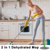 2 In 1 Dehydrated Mop | Self-Wringings Mop Pro | Twist Mops for Cleaning Floors | Handheld Long Handled Floor Mop | Household Microfiber Dry Wet Mop for Hard Wood Laminate Vinyl Tile Wooden Floor view 3