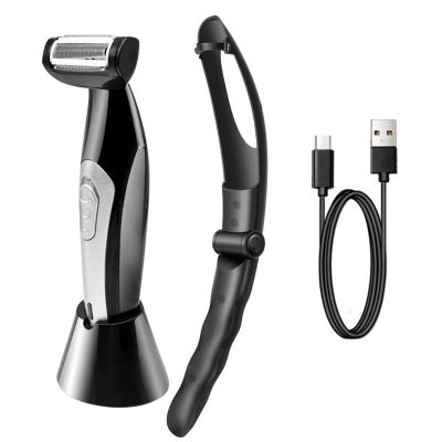 Back Shaver for Men, Hair Grooming Trimmer, Body Hair Trimmer Electric, Wet or Dry Trimmer, Extreme Reach Handle Groomer, Hair Removal Groomer, Men's Back Hair Shaver, Electric Body Shaver