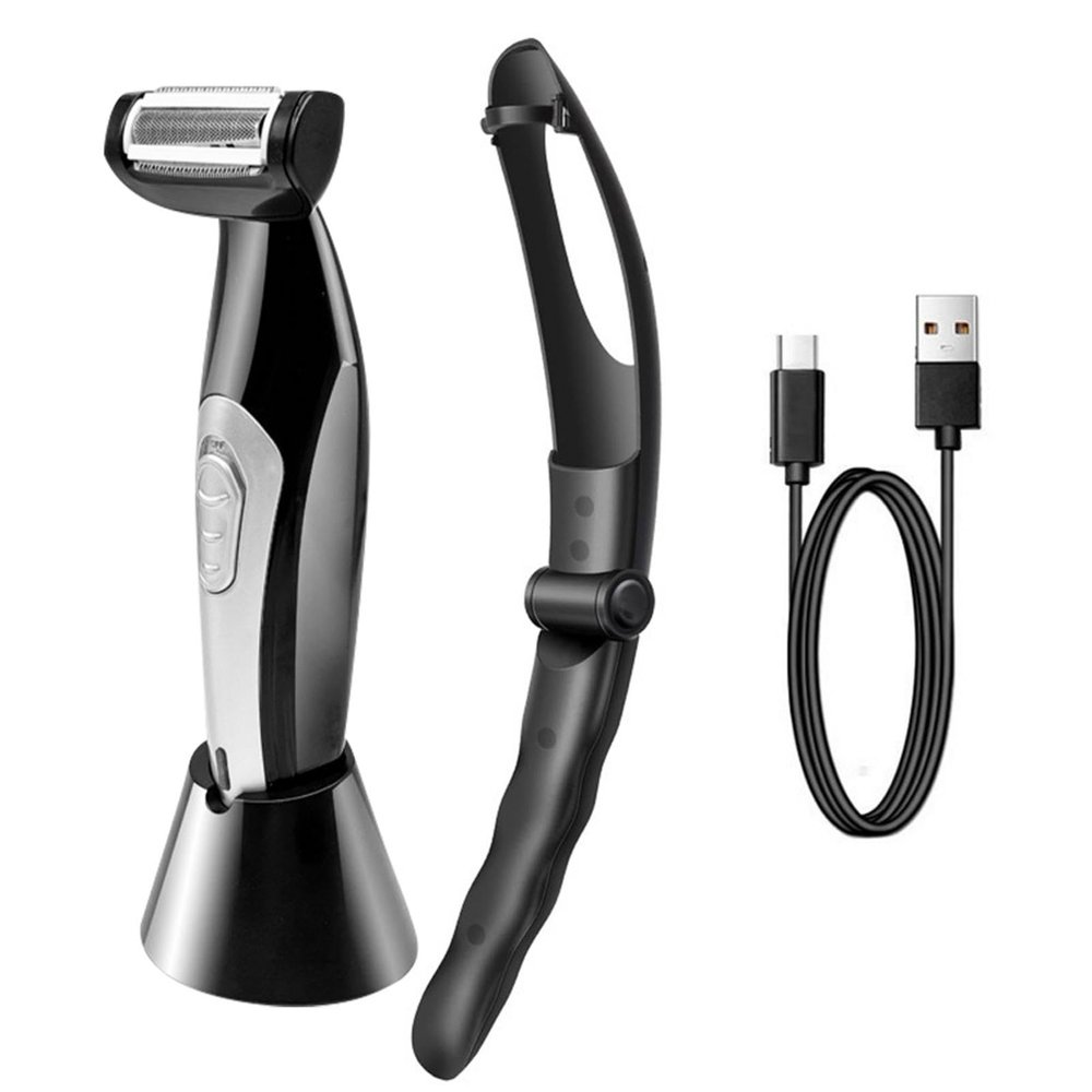 Back Shaver for Men, Hair Grooming Trimmer, Body Hair Trimmer Electric, Wet or Dry Trimmer, Extreme Reach Handle Groomer, Hair Removal Groomer, Men's Back Hair Shaver, Electric Body Shaver