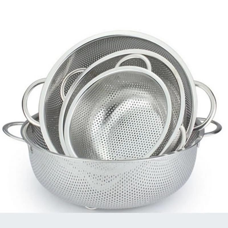 AD-BCrbgen Multifunctional drain basket Colander Fruit & Vegetable Wash Basin Large Capacity Wash Basin Fruit Wash Basin Food Filter Ideal for draining pasta vegetables and fruits(22.5cm)
