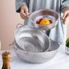 AD-BCrbgen Multifunctional drain basket Colander Fruit & Vegetable Wash Basin Large Capacity Wash Basin Fruit Wash Basin Food Filter Ideal for draining pasta vegetables and fruits(22.5cm) view 2