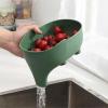 AD-BCrbgen Multifunctional drain basket Colander Fruit & Vegetable Wash Basin Large Capacity Wash Basin Fruit Wash Basin Food Filter Ideal for draining pasta vegetables and fruits(Pink) view 2