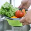 AD-BCrbgen Multifunctional drain basket Colander Fruit & Vegetable Wash Basin Large Capacity Wash Basin Fruit Wash Basin Food Filter Ideal for draining pasta vegetables and fruits(Red small) view 3