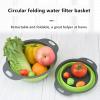 AD-BCrbgen Multifunctional drain basket Colander Fruit & Vegetable Wash Basin Large Capacity Wash Basin Fruit Wash Basin Food Filter Ideal for draining pasta vegetables and fruits(Red small) view 4