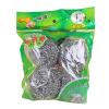 Scrubber with Steel Ball - Steel Wire Cleaning Ball, Steel Wire Cleaning Ball, Multi-Purpose Steel Wire Scrubber, Solid Stainless Steel Scrubber for Dishwashers, Scrubber Ball Made of S view 1