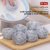 Scrubber with Steel Ball - Steel Wire Cleaning Ball, Steel Wire Cleaning Ball, Multi-Purpose Steel Wire Scrubber, Solid Stainless Steel Scrubber for Dishwashers, Scrubber Ball Made of S view 2
