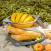 AD-BCrbgen Multifunctional drain basket Colander Fruit & Vegetable Wash Basin Large Capacity Wash Basin Fruit Wash Basin Food Filter Ideal for draining pasta vegetables and fruits(Orange) view 4