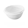 AD-BCrbgen Multifunctional drain basket Colander Fruit & Vegetable Wash Basin Large Capacity Wash Basin Fruit Wash Basin Food Filter Ideal for draining pasta vegetables and fruits(White) view 1