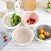 AD-BCrbgen Multifunctional drain basket Colander Fruit & Vegetable Wash Basin Large Capacity Wash Basin Fruit Wash Basin Food Filter Ideal for draining pasta vegetables and fruits(White) view 2