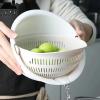 AD-BCrbgen Multifunctional drain basket Colander Fruit & Vegetable Wash Basin Large Capacity Wash Basin Fruit Wash Basin Food Filter Ideal for draining pasta vegetables and fruits(White) view 4