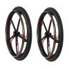 24 inch Wheelchair Rear Wheel, Elderly, Disabled Electric Wheelchair Accessory, Replacement Wheel, Non-Slip Solid Wheel/Black/24Inch(2 Counts) view 1