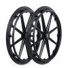 221 3/8" Wheelchair Wheel Replacement, Large Rear Wheels for Wheelchairs, Solid Polyurethane Tires Caster with Bearings and Handrim, Black, 2PCS view 1