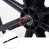221 3/8" Wheelchair Wheel Replacement, Large Rear Wheels for Wheelchairs, Solid Polyurethane Tires Caster with Bearings and Handrim, Black, 2PCS view 2
