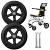 2 Pcs Wheelchair Front Caster, 6/7/8inch Wheelchair Wheels Accessories Solid Tyre, Rueda De Goma Antideslizante, 5/16-Inch Stem Diameter, 265-lb Load Capacity, Replacement Casters For Walker view 1