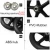2 Pcs Wheelchair Front Caster, 6/7/8inch Wheelchair Wheels Accessories Solid Tyre, Rueda De Goma Antideslizante, 5/16-Inch Stem Diameter, 265-lb Load Capacity, Replacement Casters For Walker view 2