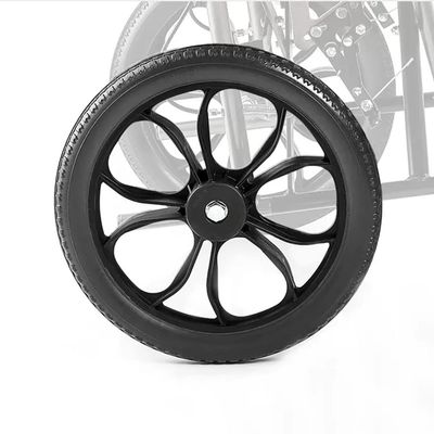 14inch Replacement Wheelchair Wheels, Wheelchair Rear Wheels Assembly, Black Non-Pneumatic Tires, Manual Wheelchairs Rear Wheels (Size : X2)
