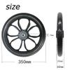 14inch Replacement Wheelchair Wheels, Wheelchair Rear Wheels Assembly, Black Non-Pneumatic Tires, Manual Wheelchairs Rear Wheels (Size : X2) view 2