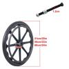 22/24in Wheelchair Rear Wheel, Solid Wheel Replacement Parts, Tires Wheels Assembly, Professional Wheelchair Caster With Hand Push Wheel, For Handicapped Manual Wheelchairs view 2