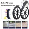 22/24in Wheelchair Rear Wheel, Solid Wheel Replacement Parts, Tires Wheels Assembly, Professional Wheelchair Caster With Hand Push Wheel, For Handicapped Manual Wheelchairs view 3