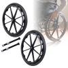 2pcs Solid Wheel Replacement For Wheelchairs Walker, Wheelchair Rear Wheel, WearResistant And Non-Slip, Solid PU Wheel With Bearing, For Handicapped Manual Wheelchairs view 1