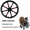 2pcs Solid Wheel Replacement For Wheelchairs Walker, Wheelchair Rear Wheel, WearResistant And Non-Slip, Solid PU Wheel With Bearing, For Handicapped Manual Wheelchairs view 3