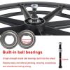 2pcs Solid Wheel Replacement For Wheelchairs Walker, Wheelchair Rear Wheel, WearResistant And Non-Slip, Solid PU Wheel With Bearing, For Handicapped Manual Wheelchairs view 4
