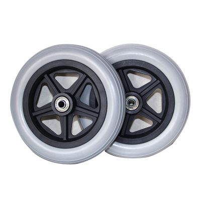 2 Sets of Universal 20 Cm/8 inch Wheels-Wheelchair, Scooter Solid Tire Replacement Parts-6/7/8 inch Bearings