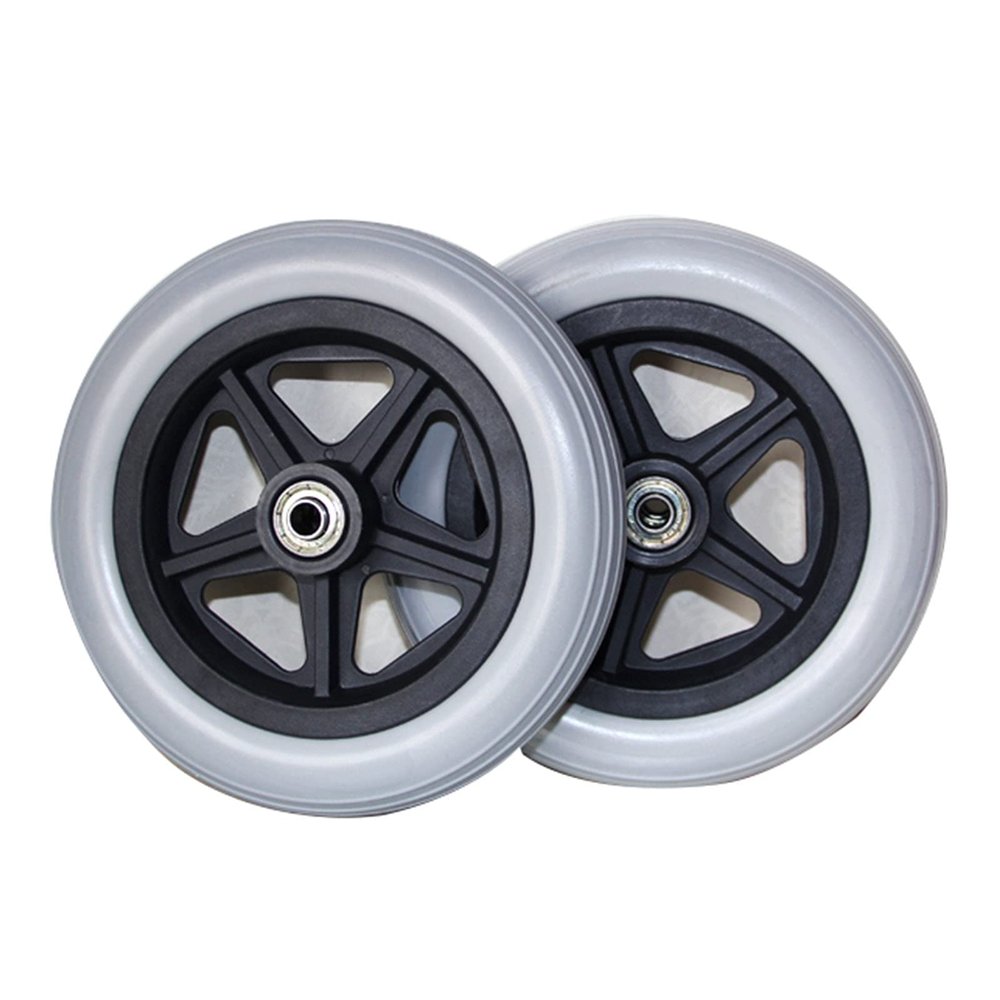 2 Sets of Universal 20 Cm/8 inch Wheels-Wheelchair, Scooter Solid Tire Replacement Parts-6/7/8 inch Bearings