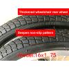 16Inch Wheelchair Wheels Replacement, Black Pneumatic Tires with 12 Mm/14 Mm Bearing/14Mm Bea view 3