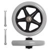 2 Pcs Front Wheelchair Wheel Solid Wheel Replacement, Anti-Slip Rubber Wheel 6 Inch 7 Inch 8 Inch, Wheelchair Caster Wheel, Anti-wear, Non-Slip, For Manual Wheelchairs Rollators Walkers view 1