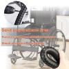 1 Pair Wheelchair Rear Wheel, Replacement Wheel For Rollators, Tires Wheels Assembly, Solid Wheel, Wear-resistant, Built-in Ball Bearings, UniversalFor Wheelchair Accessories Parts view 2