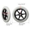 12-1/2 Inch By 2-1/4 Inch Wheelchair Rear Wheels Replacement, Rear Wheels for Wheelchair, PU Solid Tire Caster Assembly, Bearing 12mm (15/32"), 2 Pcs (Color : Grey) view 2