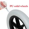 12-1/2 Inch By 2-1/4 Inch Wheelchair Rear Wheels Replacement, Rear Wheels for Wheelchair, PU Solid Tire Caster Assembly, Bearing 12mm (15/32"), 2 Pcs (Color : Grey) view 3