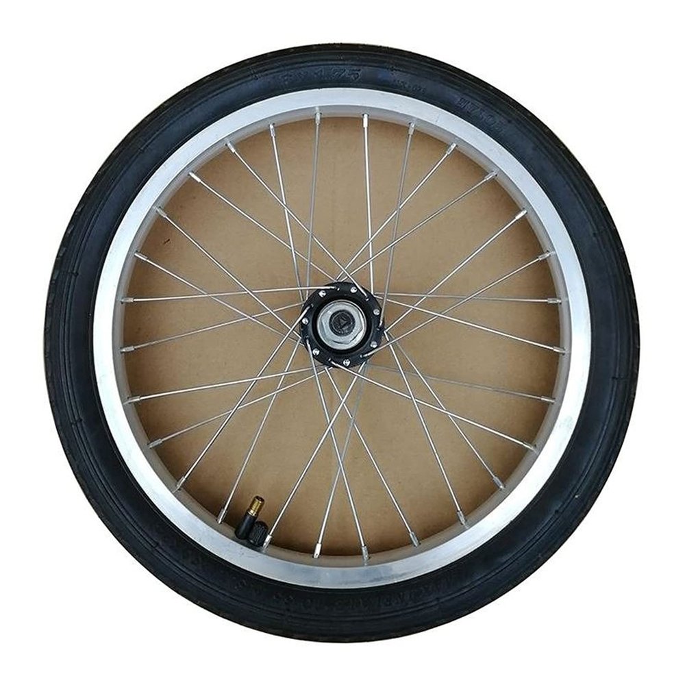 16Inch Wheelchair Wheels Replacement, Black Pneumatic Tires with 12 Mm/14 Mm Bearing/12Mm Bea