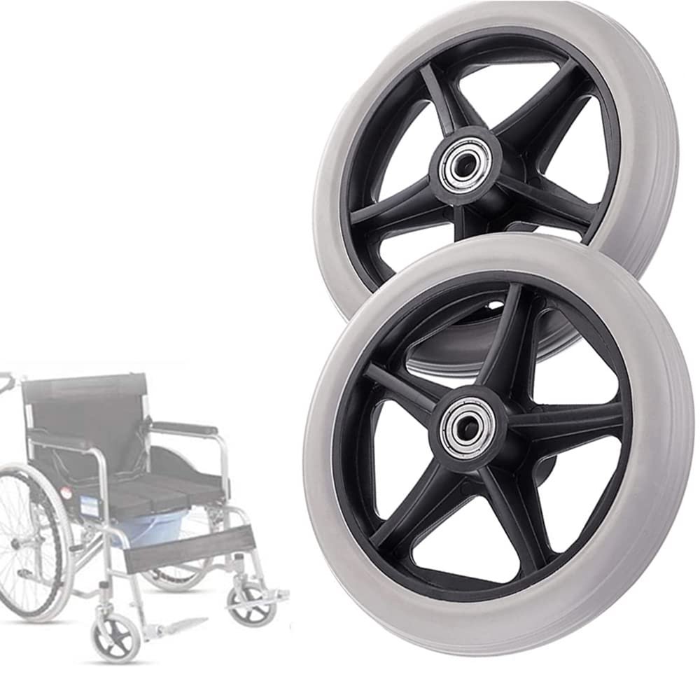 2Pcs Front Wheels, Front Roller Wheel Non-Slip Disabled Wheelchair/Walker Accessories,Replacementer Wheel/a/6Inch