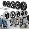 2Pcs Front Wheels, Front Roller Wheel Non-Slip Disabled Wheelchair/Walker Accessories,Replacementer Wheel/a/6Inch view 2