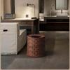 ZHXQRP Round and oval wicker waste bins with removable liner. Organizer for bathroom, kitchen, bedroom, home, and office.,23 * 26cm/9 * 10.2in view 4