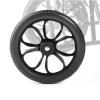14in Wheelchair Rear Wheel Replacement(Each), Single Rear Wheelchair Caster Wheel, Bearing 1/2", Black (Size : 1 unit) view 1