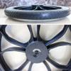14in Wheelchair Rear Wheel Replacement(Each), Single Rear Wheelchair Caster Wheel, Bearing 1/2", Black (Size : 1 unit) view 2