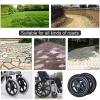 2 Pcs Wheelchair Casters, 6" 7" 8" Solid Wheel Replacement For Wheelchairs Walker, Black/Grey, Mounting Hole Diameter 0.3", Silence & Anti-wear, Front Wheelchair Wheel Replacement Part view 3