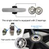 2 Pcs Wheelchair Casters, 6" 7" 8" Solid Wheel Replacement For Wheelchairs Walker, Black/Grey, Mounting Hole Diameter 0.3", Silence & Anti-wear, Front Wheelchair Wheel Replacement Part view 4
