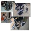 12" Solid PU Rear Caster, Wheel Replacement, With Bearing, Silence, Antiwear, Non-Slip, Wheelchair Rear Wheel, Black Grey (2 Pcs) view 2