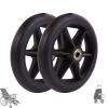 2pcs 6Inch/7Inch/8Inch Manual Wheelchair Caster Wheels, Solid Front Wheelchair Wheel Replacement, Durable Strong/Wearproof/Anti-Skid Walker Wheels view 1