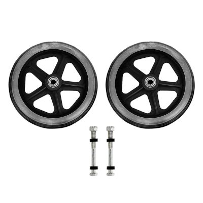 2Pcs 6/7/8in Wheelchair Caster Universal Front Wheel Replacement Solid Tire Wheel Wheelchairs Accessories
