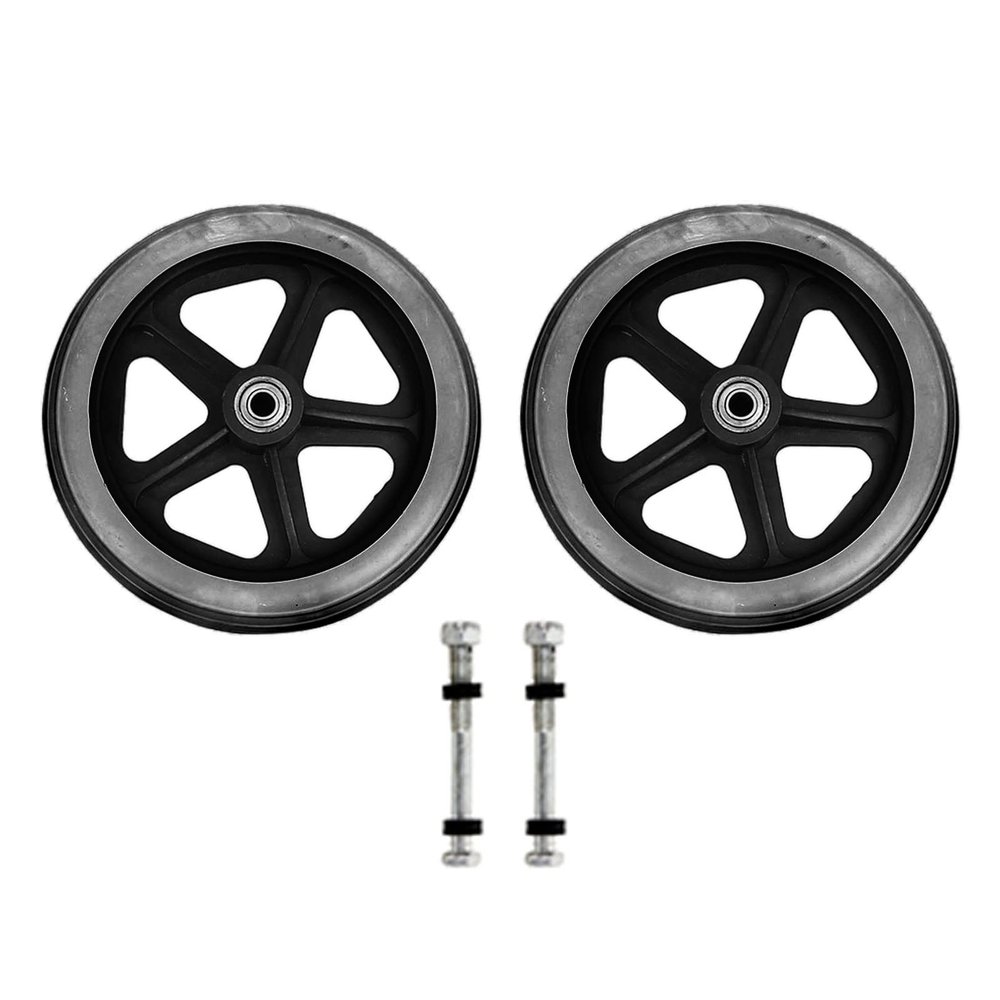 2Pcs 6/7/8in Wheelchair Caster Universal Front Wheel Replacement Solid Tire Wheel Wheelchairs Accessories