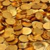50 Milk Chocolate Gold Foil Large Coins - Made in Italy - Perfect for Birthday Christmas Easter Halloween Kids Party Sharing Bulk Pack Classic Retro Treats - by GARDEN GLAZE view 1
