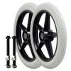 12 Inch Wheelchair Wheels Replacement Manual Wheelchair Wheels Rear Wheel Anti-Puncture Solid Wheel 2 Pieces Grey Rubber Wheel with Screws view 1