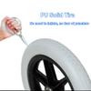 12 Inch Wheelchair Wheels Replacement Manual Wheelchair Wheels Rear Wheel Anti-Puncture Solid Wheel 2 Pieces Grey Rubber Wheel with Screws view 3