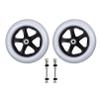 2pcs Front Wheel Replacement for Wheelchair Rubber Wheelchair Wheels Replacement Solid Front Wheel for Wheelchairs and Walkers,Grey,8Inch view 1